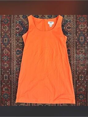 Amanda Uprichard Bright Orange Sleeveless Shift Dress
